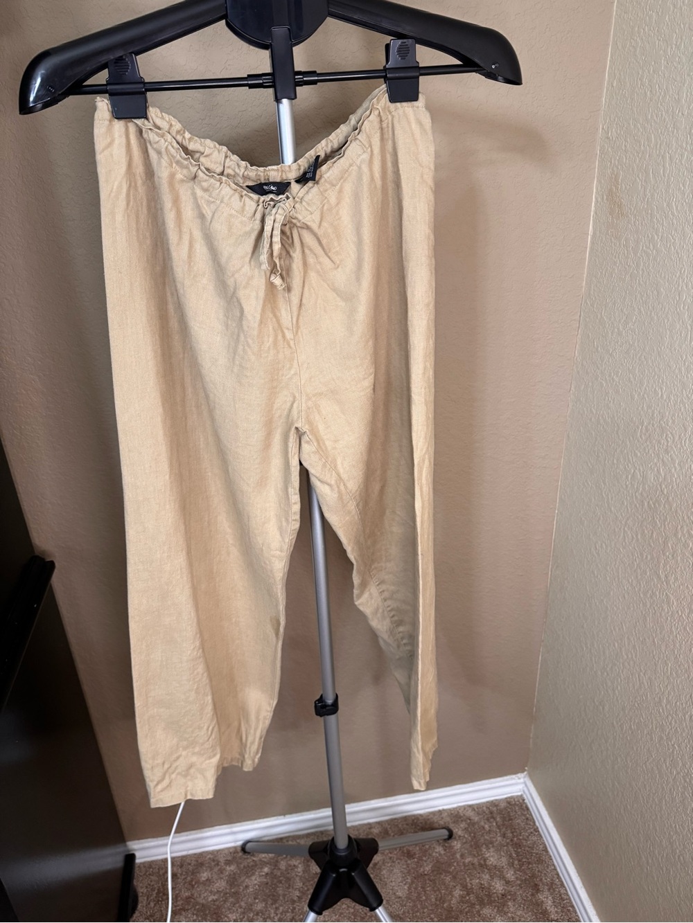 Mossimo Cropped Drawstring Pants - Light Beige